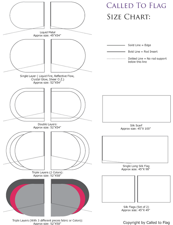 Worship flag size chart